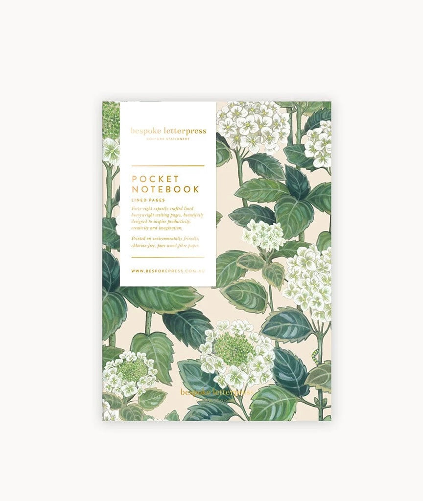 Pocket Notebook Lined | Hydrangea